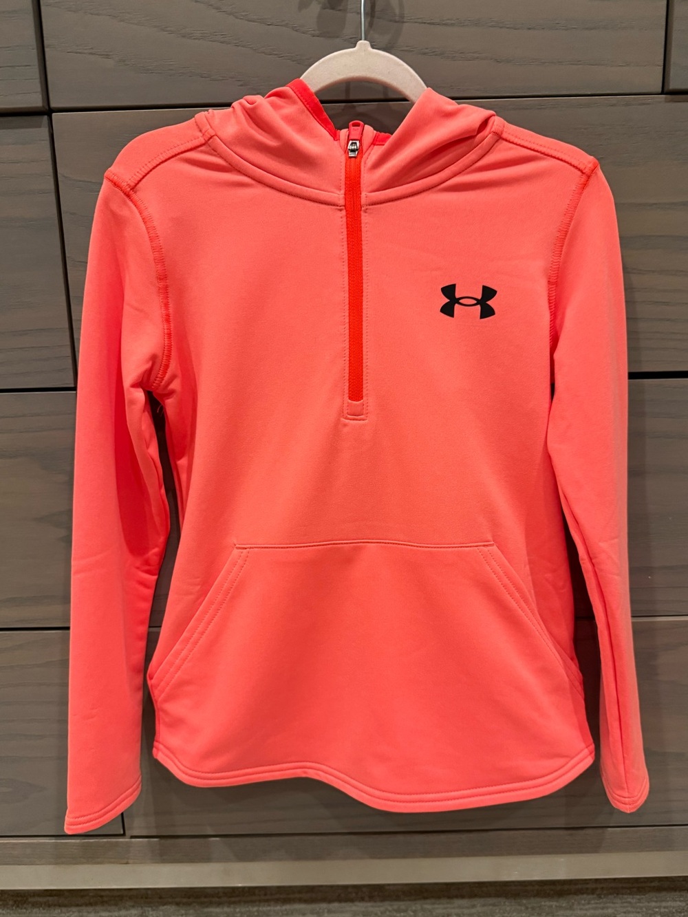 New without Tags - Under Armour Orange Long Sleeve Hoodie Shirt - Boys Sz 6